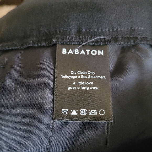 Aritzia Babaton Cohen black pant with white side stripes size 2​ - Picture 10 of 11